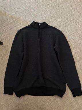 Dry Goods Men's Black Quarter-Zip Sweater